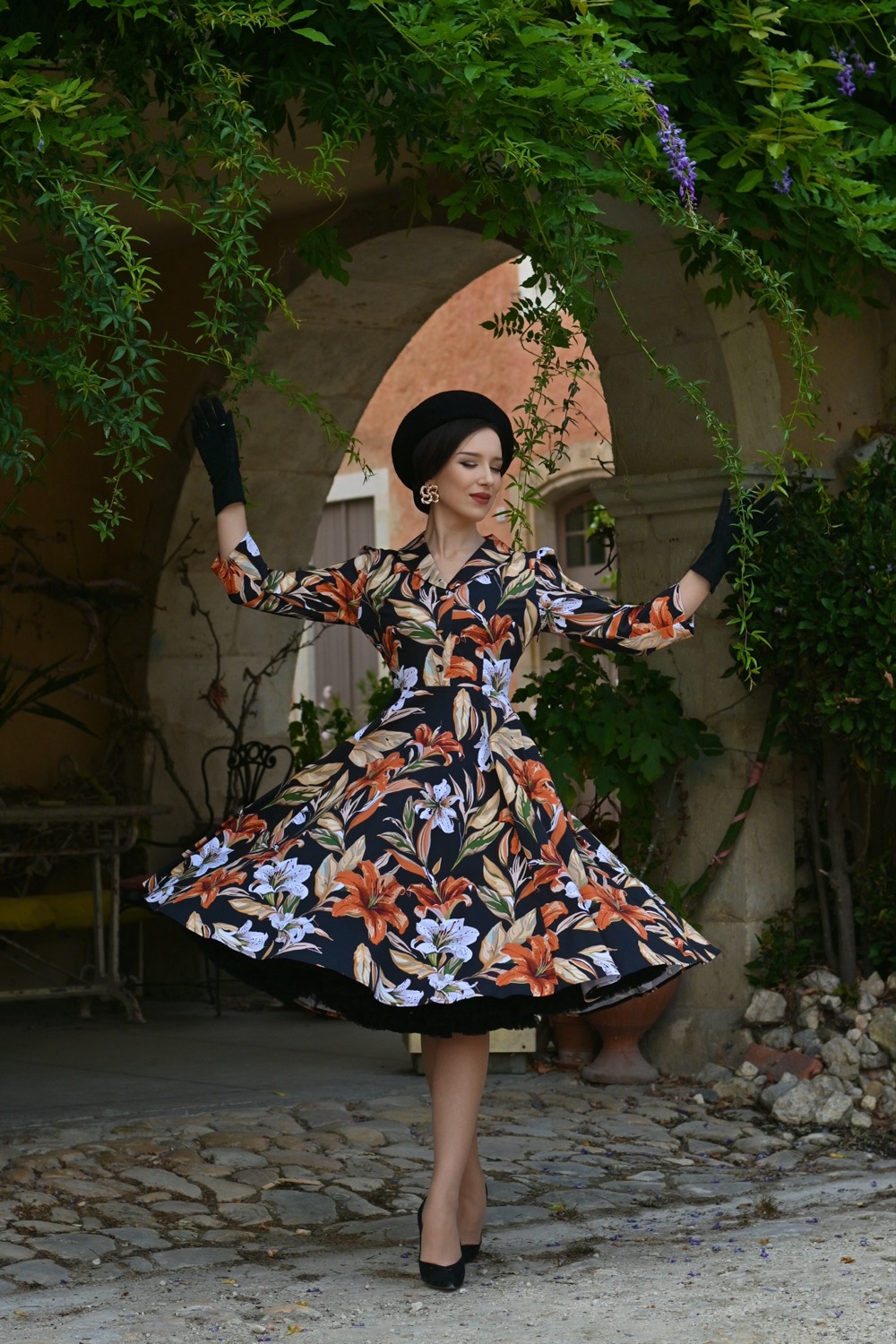 Lilia Floral Swing Dress in Extended Sizing